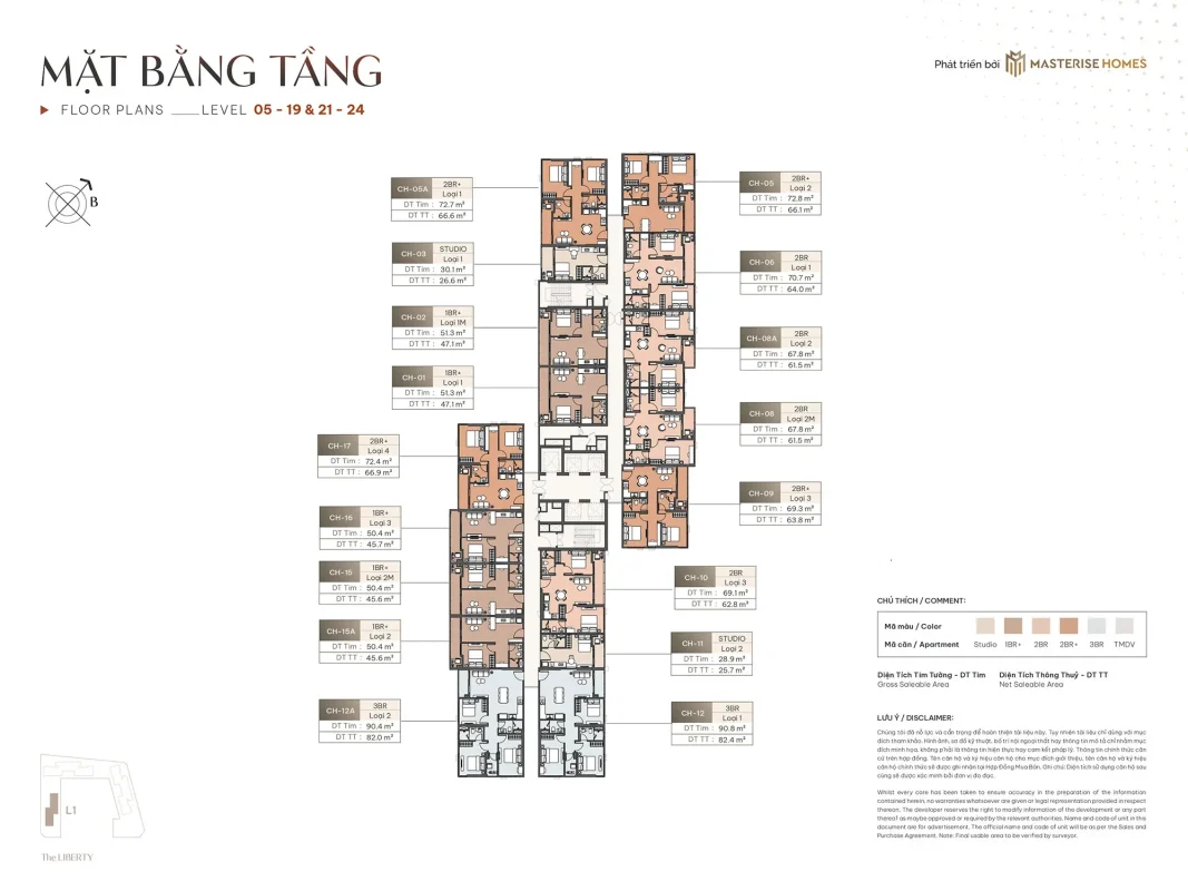 Mặt bằng tầng Masteri Lakeside 