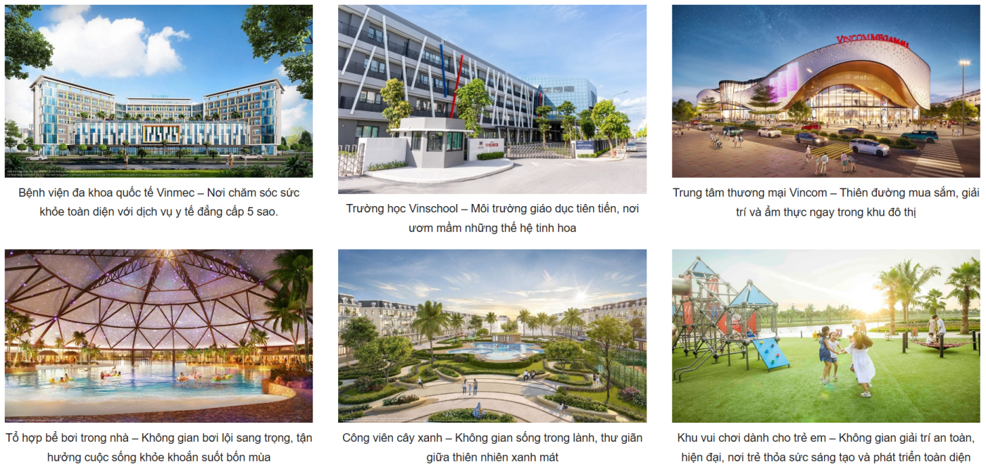 Tiện ích Vinhomes Tàm Xá