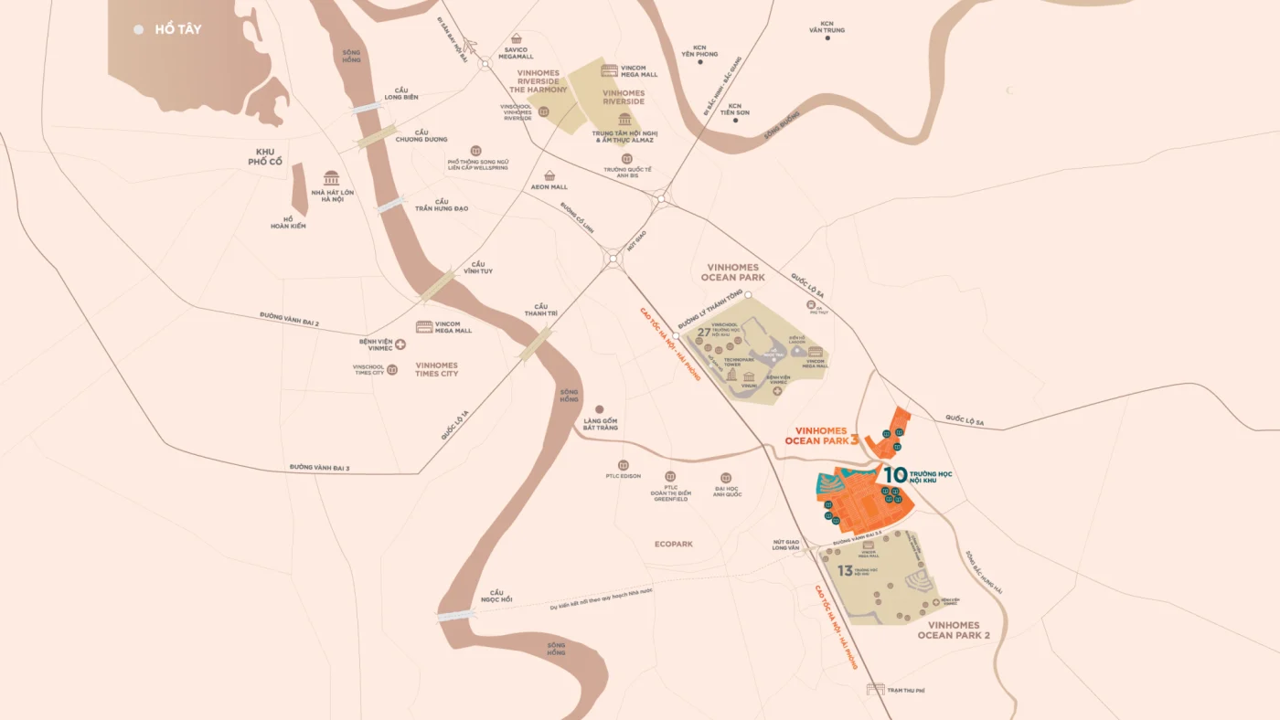 Vị trí Vinhomes Ocean Park 3