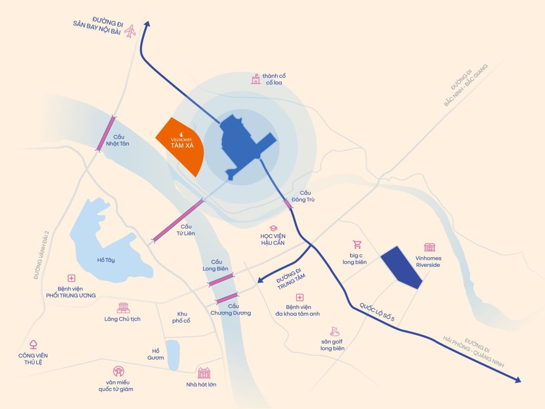Vị trí Vinhomes Tàm Xá