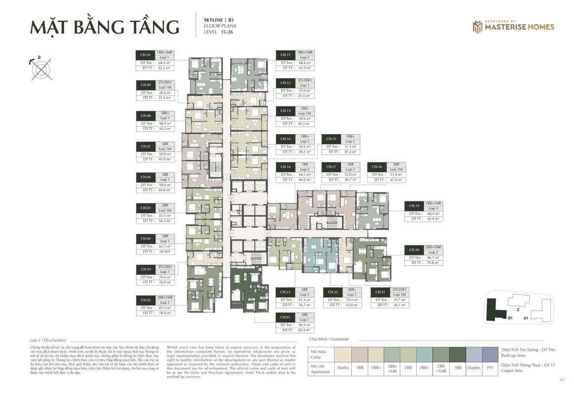 Mặt bằng dự án Lumière Prime Hills Cổ Loa